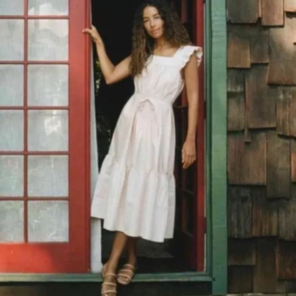 Christy Dawn Dresses & Skirts - NEW Christy Dawn The Benny Dress in Pink Harvest Stripe linen blend size XS